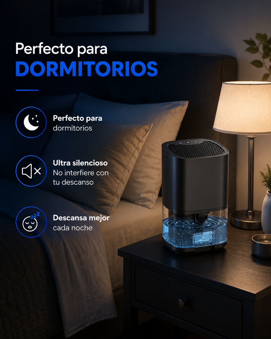Deshumidificador Compacto Inteligente para Hogar | HomeNova